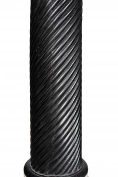 Pair Of Anglo Indian Ebonized Teak And Marble Columns - 4615001