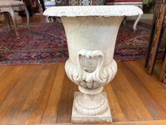Pair Of Antique Cast Iron Garden Urns - 4265320