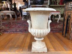 Pair Of Antique Cast Iron Garden Urns - 4265341