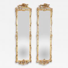 Pair Of Antique Danish Rococo Giltwood Mirrors - 4465479