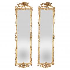 Pair Of Antique Danish Rococo Giltwood Mirrors - 4465500