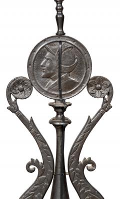 Pair Of Art Deco Cast Iron And Portola Marble Lamps - 4712277