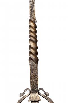 Pair Of Art Nouveau Wrought Iron Andirons - 4541540