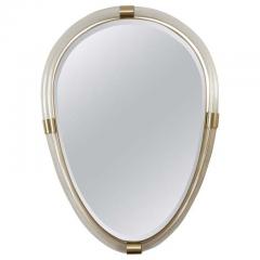 Pair Of Artisan Murano Blown Gold Oval Torchere Mirrors Contemporary - 3039856
