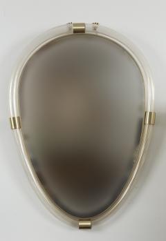 Pair Of Artisan Murano Blown Gold Oval Torchere Mirrors Contemporary - 3039862