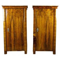 Pair Of Biedermeier Nutwood Cabinets 19th Century Austria circa 1830 - 3417569