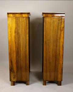 Pair Of Biedermeier Nutwood Cabinets 19th Century Austria circa 1830 - 3417579