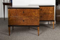 Pair Of Biedermeier Style Chests In Burled Elm - 2677121