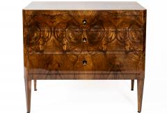 Pair Of Biedermeier Style Dark Walnut Chests - 4586964