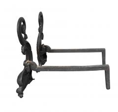 Pair Of Bradley Hubbard Dolphin Form Cast Iron Andirons - 4330361