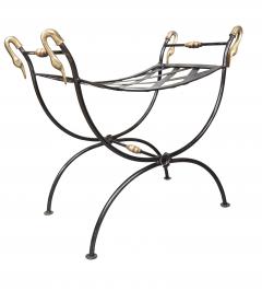 Pair Of Brass And Wrought Iron Benches - 4246645