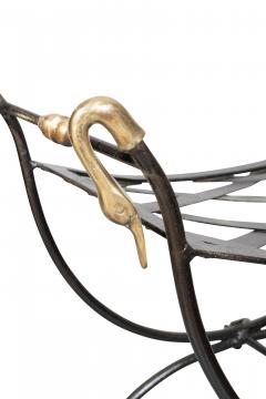 Pair Of Brass And Wrought Iron Benches - 4246662