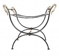Pair Of Brass And Wrought Iron Benches - 4246691