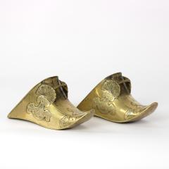 Pair Of Brass Spanish Colonial Closed Stirrups Circa 1800  - 2906857