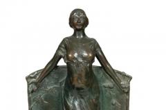 Pair Of Bronze Bookends By Rudolf Schwarz and Cast By Gorham Foundry - 4144674