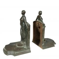 Pair Of Bronze Bookends By Rudolf Schwarz and Cast By Gorham Foundry - 4144682
