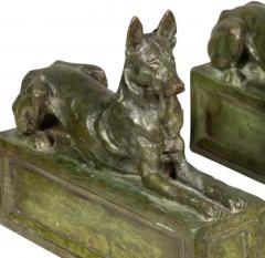 Pair Of Bronze Dogs By F B Godwin - 4137860