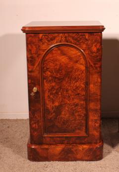 Pair Of Burl Walnut Bedside Tables 19th Century - 3873498