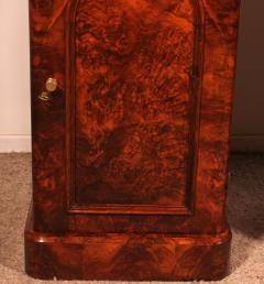 Pair Of Burl Walnut Bedside Tables 19th Century - 3873506