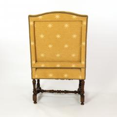 Pair Of Carved Dutch Baroque High Back Upholstered Arm Chairs Circa 1690  - 2298252