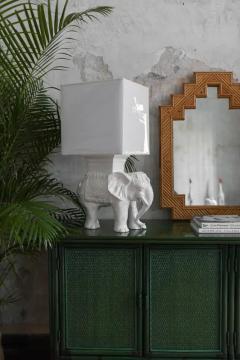 Pair Of Ceramic Elephant Lamps Complete With Lampshade - 4013582