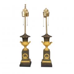 Pair Of Charles X Bronze and Ormolu Table Lamps - 3740495