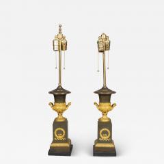 Pair Of Charles X Bronze and Ormolu Table Lamps - 3756631