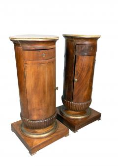 Pair Of Charles X Mahogany Pedestal Cabinets - 4465371