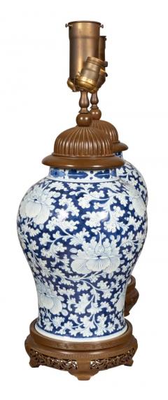 Pair Of Chinese Blue And White Porcelain Table Lamps - 4138568