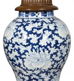 Pair Of Chinese Blue And White Porcelain Table Lamps - 4138571
