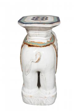 Pair Of Chinese Ceramic Elephant Form Tables - 4253758
