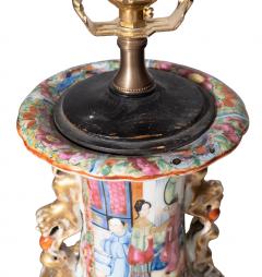 Pair Of Chinese Export Rose Mandarin Table Lamps - 4663129