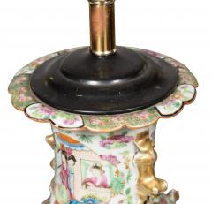 Pair Of Chinese Export Rose Mandarin Vases Mounted As Lamps - 4757724