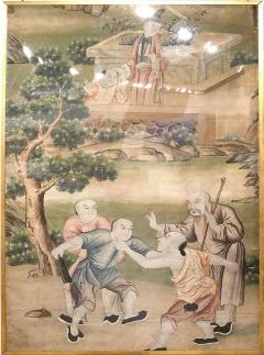 Pair Of Chinese Export Wallpaper Panels - 4322913