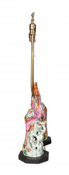 Pair Of Chinese Phoenix Bird Porcelain Table Lamps - 4611713