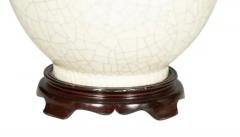 Pair Of Chinese White Crackle Glaze Table Lamps - 4145531
