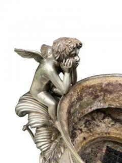Pair Of Classical Style Silvered Metal Garden Urns - 4138485