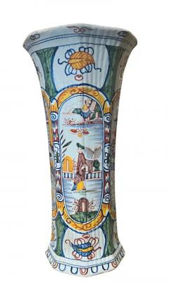 Pair Of Delft Polychrome Vases - 4139601