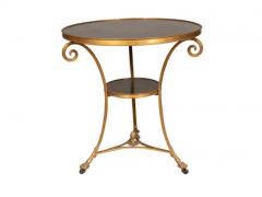 Pair Of Directoire Style Bronze And Granite Gueridon Tables - 4144761
