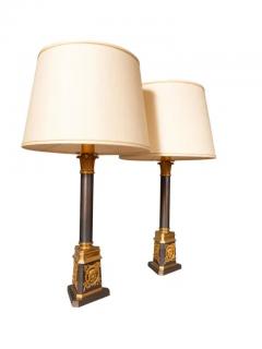 Pair Of Empire Style Bronze Table Lamps - 4141581