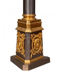 Pair Of Empire Style Bronze Table Lamps - 4141586
