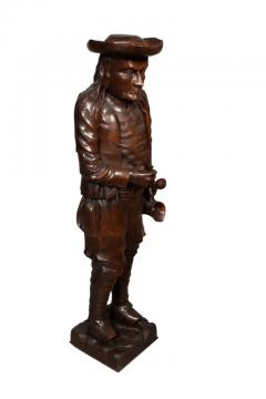 Pair Of English Carved Walnut Figures Of Country Gentleman - 4139521