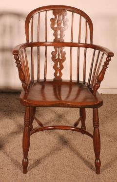 Pair Of English Windsor Armchairs From The 19th Century - 3717522
