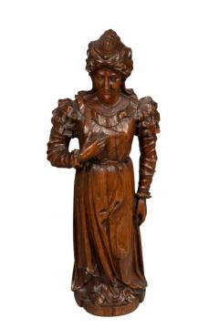 Pair Of European Carved Figures Of A Man And Woman - 4138559