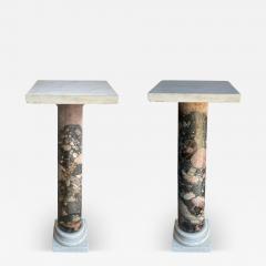 Pair Of European Marble Pedestals - 4213978