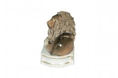 Pair Of European Porcelain Figures of Reclining Lions - 3996331