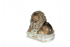 Pair Of European Porcelain Figures of Reclining Lions - 3996332