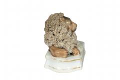 Pair Of European Porcelain Figures of Reclining Lions - 3996339