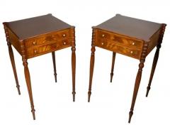 Pair Of Federal Style Mahogany Bedside Tables - 4145592