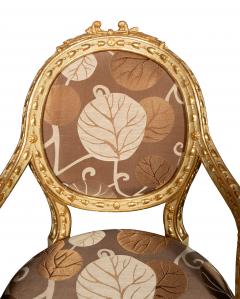 Pair Of Fine Italian Neoclassical Painted And Giltwood Armchairs - 4643399